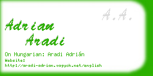 adrian aradi business card